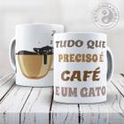 Caneca Café e Gato - PET BICHO ANIMAL