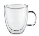 Caneca Café Vidro Duplo Borossolicato 350Ml Não Queima A Mão