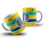 Caneca Capacete Ayrton Senna F1 Formula 1 Corrida Automobilismo GP McLaren