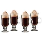 Caneca Capuccino Café expresso Coffee Royal Copo Vidro 250ml 4 peças