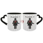 Caneca Casal Gaymer Player 1 e 2 MxM Presente Namorados GLBT