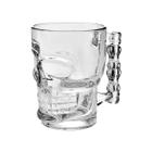 Caneca Caveira Viking Em Vidro Chopp Cerveja Drinks 460ml
