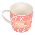 Caneca ceramica 400ml - frases cores e amores fofura e coragem