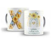 Caneca Cerâmica Alfabeto Letra X Mãe Personalizado 18253 - Los Kanequeiros