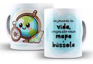 Caneca Cerâmica Amizade Mapa Desenho Legal 15023