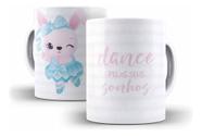 Caneca Cerâmica Ballet Bailarina Frases Desenhos Dança