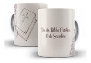 Caneca Cerâmica Dia Bíblia Católica Especial Presente 2129