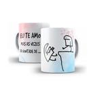 Caneca Cerâmica Florky Eu Te Amo Mas As Vezes 325Ml - 10645