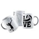 Caneca Cerâmica I Love Eu Amo Vôlei Feminino Voleibol