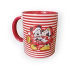 Caneca ceramica minnie mickey natal 350ml - zona criativa