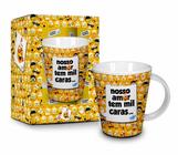 Caneca ceramica nosso amor tem mil caras brasfoot