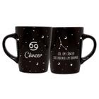 Caneca Cerâmica Signos Zodíaco Preta Presente 270ml Câncer