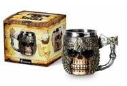 Caneca Cerveja Chopp Caveira Viking 450ml - Brasfoot