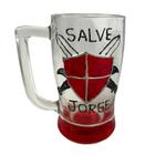 Caneca Cerveja Vidro Salve São Jorge Ogum 340 Ml Escolha A - Bialluz