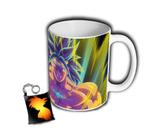 Caneca + Chaveiro Dragon Ball Z Super Gt Goku Broly Anime