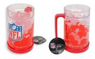 Caneca Chopp Nfl Vermelha Gel Congelante Térmico 490Ml