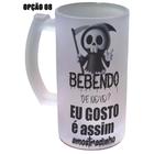 Caneca Chopp Vidro 475ml Hummm Eu Gosto Assim Amostradinho - LARANJA E MIMOS