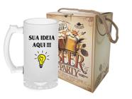 Caneca Vidro Jateado Chopp / Cerveja Bola de Basquete