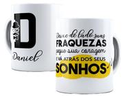 Caneca com inicial e nome personalizado frase motivacional - Mago das Camisas