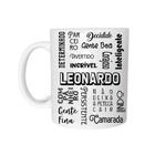 Caneca Com Nome Leonardo de Plástico Rígido