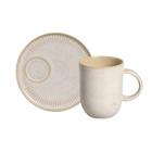 Caneca com Pires Coup Latte 330 ml Off White Porto Brasil