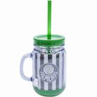 Caneca Com Tampa E Canudo 420ml - Palmeiras