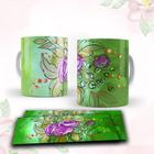 Caneca com tema floral