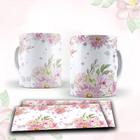 Caneca com tema floral