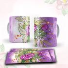 Caneca com tema floral