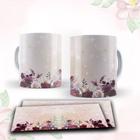 Caneca com tema floral - Modelo S