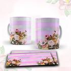 Caneca com tema floral - Modelo S