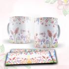 Caneca com tema floral - Modelo S