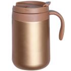 Caneca Copo Térmico Aço Inox Café Chá C/Tampa 500ml Dourado