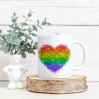 Caneca Coração - Bandeira Orgulho - LGBTQIAP+