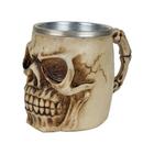 Caneca Cranio Caveira Copo Decorativo Resina