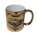 Caneca Cromada Dourada Personalizada - Carro Opala