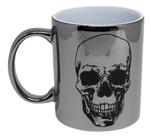 Caneca Cromada Prateada Personalizada de Caveira - GMH Prod. Serv. e Repr.