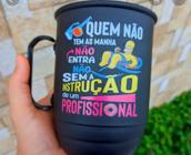 Caneca de aluminio preta 600ml personalizada