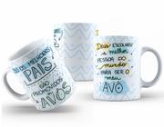 Caneca de Cerâmia Personalizada 325ml Presente Avós Amorosos