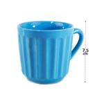 Caneca de Cerâmica 150ml Canelada Azul