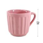 Caneca de Cerâmica 150ml Canelada Rosa