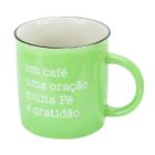 Caneca De Cerâmica 330Ml Frases Café Bom Dia