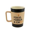 Caneca De Cerâmica Coffee To Go 300Ml Foco Mondoceram