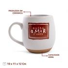 Caneca de Cerâmica Oval 400ml - Muito Amor e Café - UATT