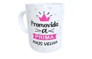 Caneca de cerâmica promovida a prima mais velha presente