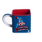 Caneca de Cerâmica Quadrada Captain America Marvel Comics - 300ml - 1 unidade - Zona Criativa - Rizzo