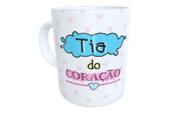 Caneca de cerâmica tia do coração presente família titia