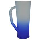 Caneca de Chopp Acrilico degradê Slim azul - 430ml - Sil