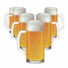 Caneca de Chopp de Vidro Cerveja Berna Lisa P 385ml 6 Pcs