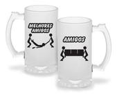 Caneca De Chopp Jateada Amigos Melhores Amigos Frases Bebida